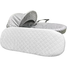 A ATH COLLECTION Moses Basket Mattress Extra Thick Super Soft Quilted