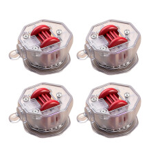 4Pcs Appliance Rollers Adhesive Casters-Transparent red whee