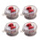 4Pcs Appliance Rollers Adhesive Casters-Transparent red whee 1