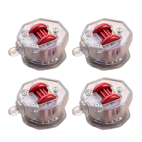 4Pcs Appliance Rollers Adhesive Casters-Transparent red whee