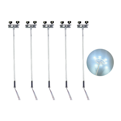 Plastic Miniature Highway Light for HO-styles 5 cold white