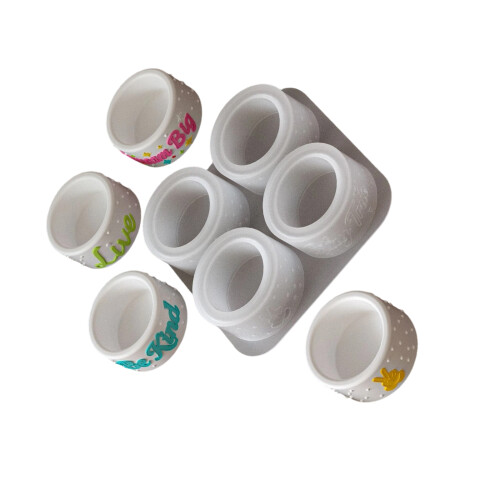 Bougeoir en Silicone, moule à 4 cavités, projet de-modèle 2
