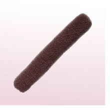 Comair Bun-Rolle mit Druckknopf braun, rund, lang 4 x 22 cm, 14 g