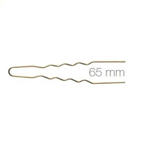 Comair Lockennadeln dünn 65 mm, gewellt gold, 50er-Beutel, 0,55 mm