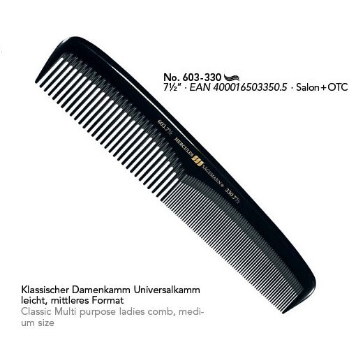 Hercules Sägemann 603-330 Damenkamm 7 1/2"