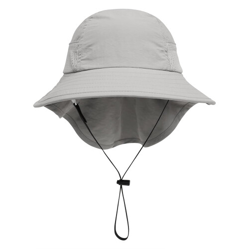 Kinder-Sonnenhut mit breiter Krempe, UPF50+, Grau 2