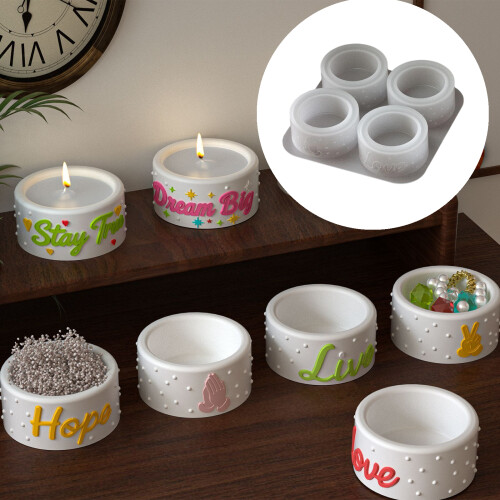 Silicone Mould for DIY Elegant Candle Stands Home-pattern 1 1