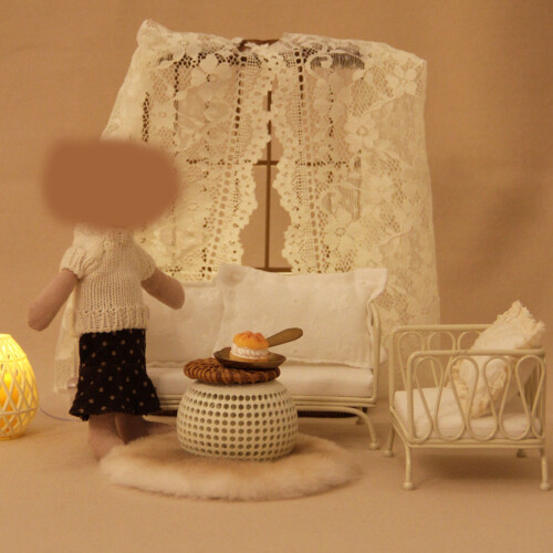 Miniature Iron Sofa Model Figurine Safe Children-Sofa double 1
