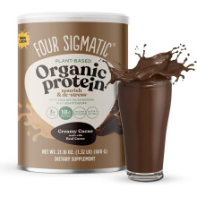 Four Sigmatic Plant-Based Organic Protein Powder, Creamy Cacao - 600g