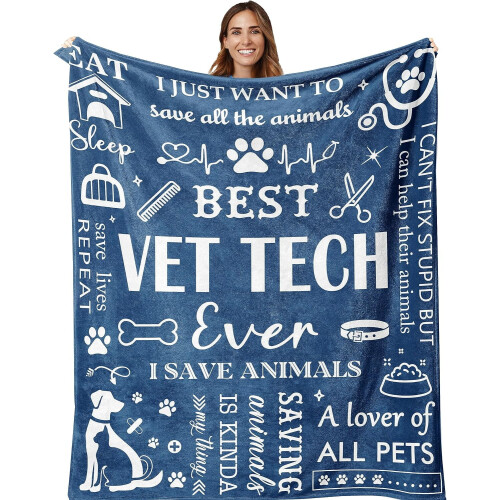 Vet Tech-tæppe Veterinær gave til Vet Tech Week