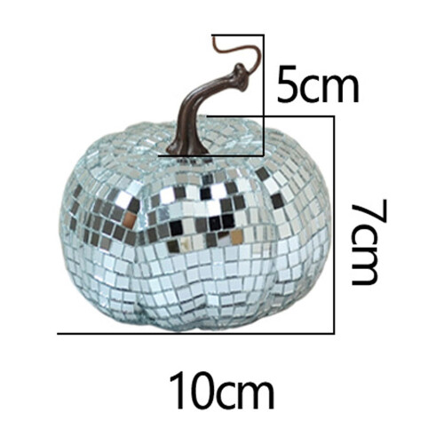 Handmade Halloween Pumpkin Disco Ball Decoration 1 pc 1