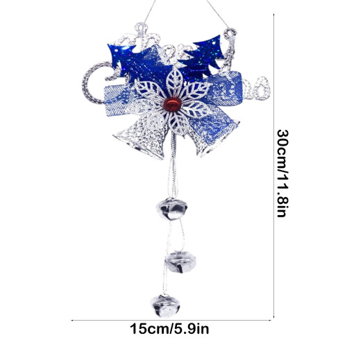 Christmas Bell Pendant Blue Plastic 1 Piece 2
