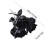 Black Artificial Silk Roses – 3 Pack, 39 cm 3