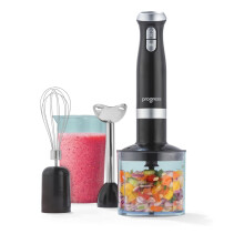 Progress 3‑in‑1 Hand Blender Set 700W Stainless Steel Whisk & Chopper Beaker