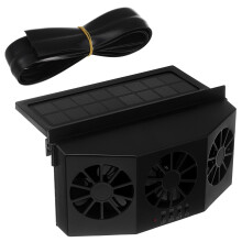 Ventilateur De Ventilation Auto Solaire ABS Noir Triple Turbine