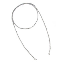 Casual Chic Beaded Long Necklace Neckchain Perfect Gift-Gray