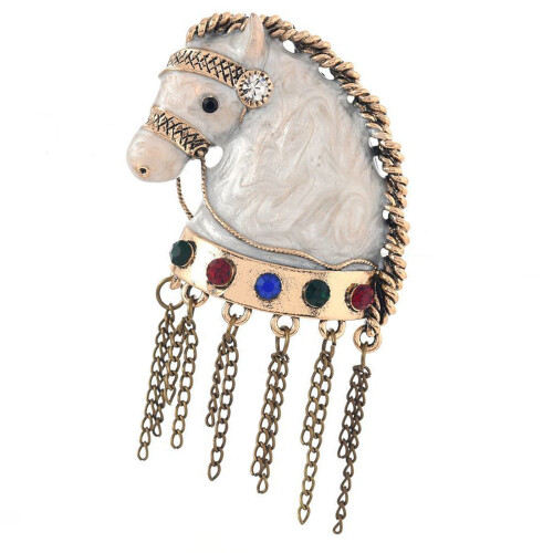 Perfektes Geschenk, Anstecknadel mit Tierkopf,