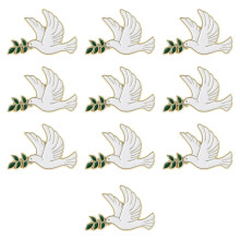 10 stuks stijlvolle vredesvogel pin broche veilige sluiting