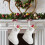Pluche witte kerstkousen met zilveren letters 5