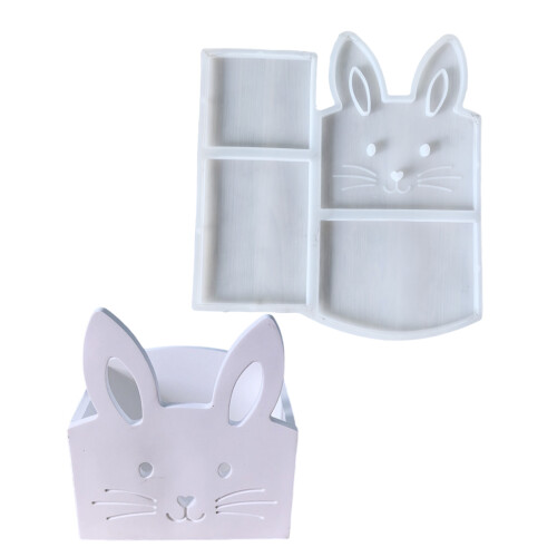 Moule de rangement de jouets de lapin en Silicone, sûr,
