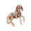 Épingle de cheval en émail élégante avec strass-Marron foncé 1
