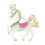 Broche cheval de dessin animé parfaite pour diverses-Blanc 1
