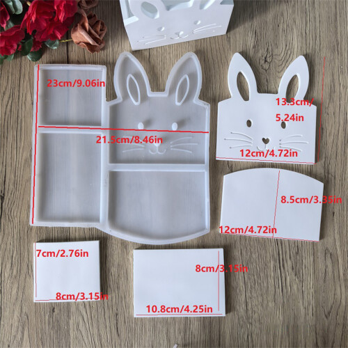Moule de rangement de jouets de lapin en Silicone, sûr, 2