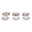 Lot de 6 bagues empilables réglables avec pierres-Argent 1