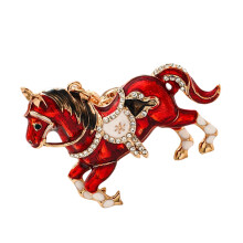 Ideal Gift Keychain for Horse Zodiacs Year with Crystal-Red
