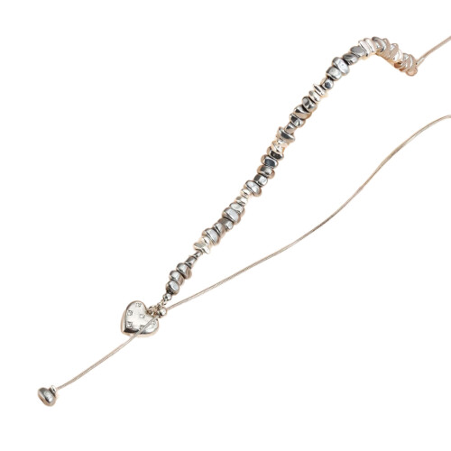 Party Sweet Cool Style Verstellbare Herzperlenkette Schwarzer