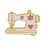 Broche de Machine à coudre de dessin animé, Construction-Blanc 1