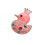 Broche de canard ornée de cristaux et de couronnes,-Rouge 1