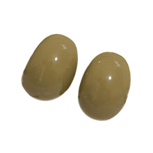 Modern Women Resin Earrings C Hoop Shape-Milk tea color