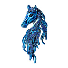 Equine Styles Pin Handmade Alloy Jewelry Ideal For Fashion-Blue