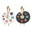 Broche de Palette d'art en strass en émail, épingle de-Blanc 2