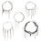Collier clavicule confortable, pendentif étoile lune amour,-4 2
