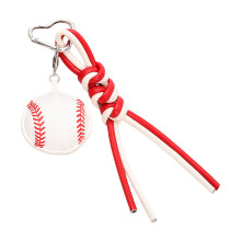 Handmade Multicolor PU Leather Braided-Baseball pendant