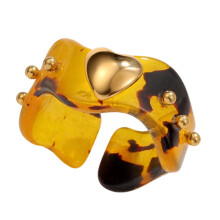 Allergy Resistant Colorful Resin Jewelry Modern-coffee color