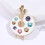 Broche de Palette d'art en strass en émail, épingle de-Blanc 6