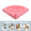 Wandmontiertes Badezimmerbecken Kunststoff Rosa Eckform 5