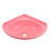 Wandmontiertes Badezimmerbecken Kunststoff Rosa Eckform 6