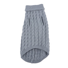 Grey Small Dog Clothes Knit Pet Sweater Party Costume Durable Fit