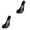 2Pcs Resin High Heel Holders Black for Kitchen Bar 2