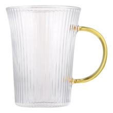 3Pcs Clear Beer Mugs with Handle Thickened Glass Stylish for Home Use