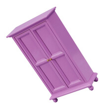 Furniture Ornaments Purple Wooden Mini House Accessories 1set