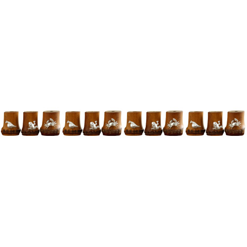 12Pcs Bamboo Teapot Lid Holders Decorative Tea Accessories Cute Design 2