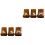 6Pcs Decorative Bamboo Teapot Lid Stands Cute Tea Accessories 2