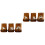 6Pcs Decorative Bamboo Teapot Lid Stands Cute Tea Accessories 3