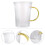 3Pcs Clear Beer Mugs with Handle Thickened Glass Stylish for Home Use 10