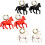 Modieuze paardendruppeloorbellen, overdreven look,-Wit 4
